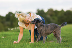 woman with Terrier-Mongrel