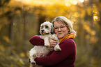 woman and Dachshund-Bolonka-zwetna