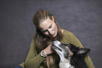 woman and mongrel