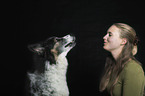 woman and mongrel