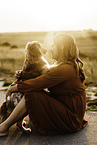 woman and mongrel