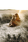 woman and mongrel