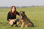 woman with dog