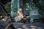 girl with chicken