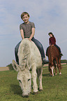 children with Donkey and Pony