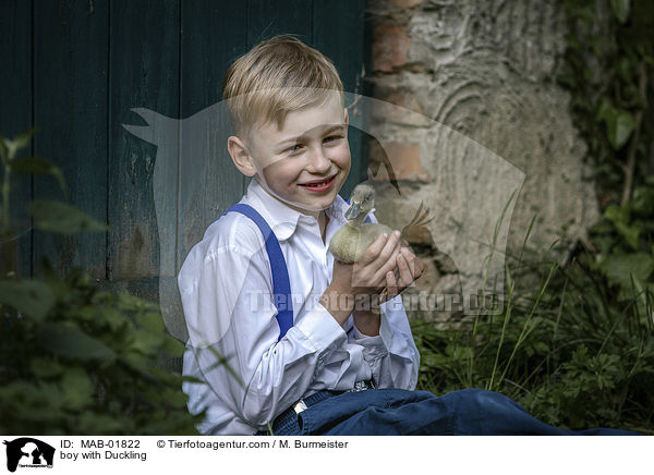 Junge mit Entenkken / boy with Duckling / MAB-01822