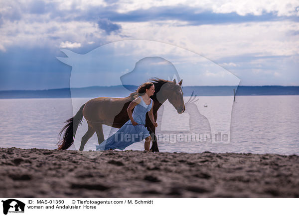 Frau und Andalusier / woman and Andalusian Horse / MAS-01350