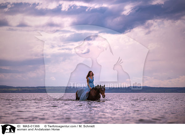 woman and Andalusian Horse / MAS-01366