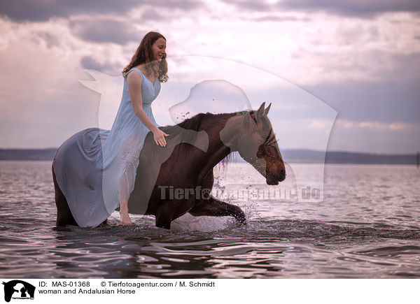 woman and Andalusian Horse / MAS-01368