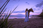 woman and Andalusian Horse