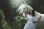 woman and Andalusian Horse