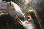 Andalusian Horse with a woman
