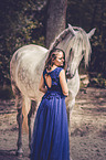 Andalusian Horse with a woman