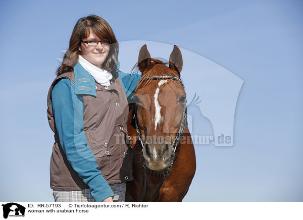 woman with arabian horse / RR-57193