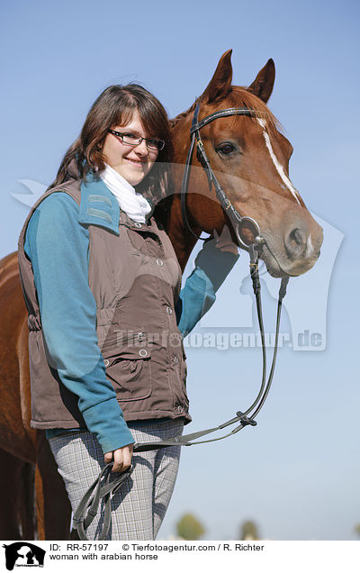 woman with arabian horse / RR-57197