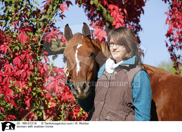 woman with arabian horse / RR-57218