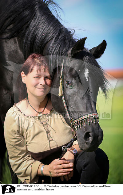 woman and arabian horse / CDE-01866