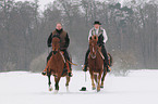 2 riders with horse