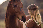Indian woman with horse