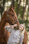 woman with Austrian Warmblood