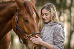 woman with Austrian Warmblood
