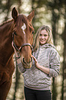 woman with Austrian Warmblood