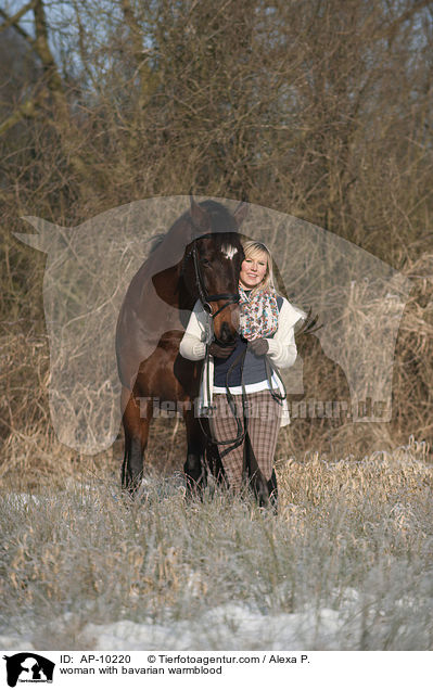 Frau mit Bayerischem Warmblut / woman with bavarian warmblood / AP-10220