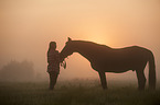 woman and warmblood