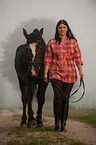 woman and warmblood