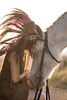 woman and Connemara Pony