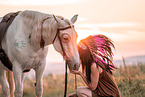 woman and Connemara Pony
