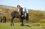 man with Dartmoor Hill Pony