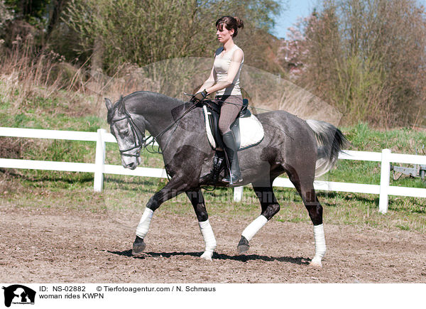 Frau reitet KWPN / woman rides KWPN / NS-02882