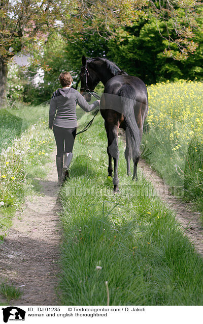 Frau und Englisches Vollblut / woman and english thoroughbred / DJ-01235