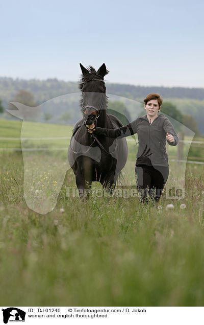 Frau und Englisches Vollblut / woman and english thoroughbred / DJ-01240