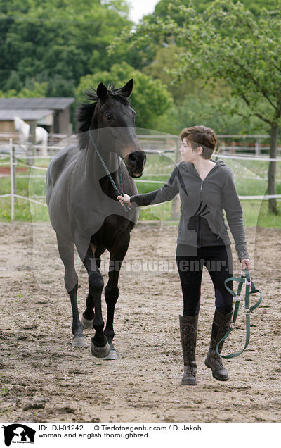 Frau und Englisches Vollblut / woman and english thoroughbred / DJ-01242