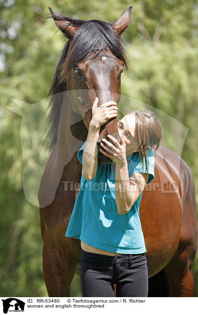 Frau und Englisches Vollblut / woman and english thoroughbred / RR-53480