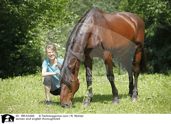 Frau und Englisches Vollblut / woman and english thoroughbred / RR-53486