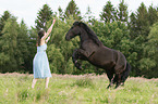 woman and Fell Pony