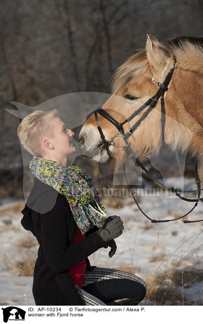 woman with Fjord horse / AP-10234