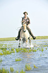 woman rides Fjord