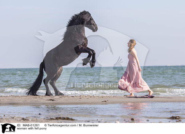 Frau mit Fellpony / woman with fell pony / MAB-01261