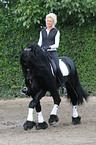 woman with friesian