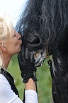 woman with friesian
