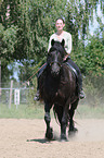 woman with friesian