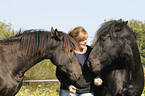 woman with horses