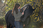 Friesian horse portrait