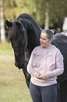 Friesian horse portrait