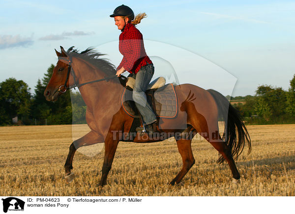 woman rides Pony / PM-04623