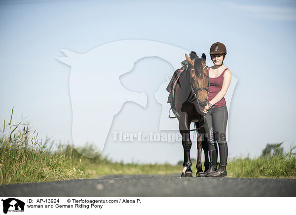 woman and German Riding Pony / AP-13924